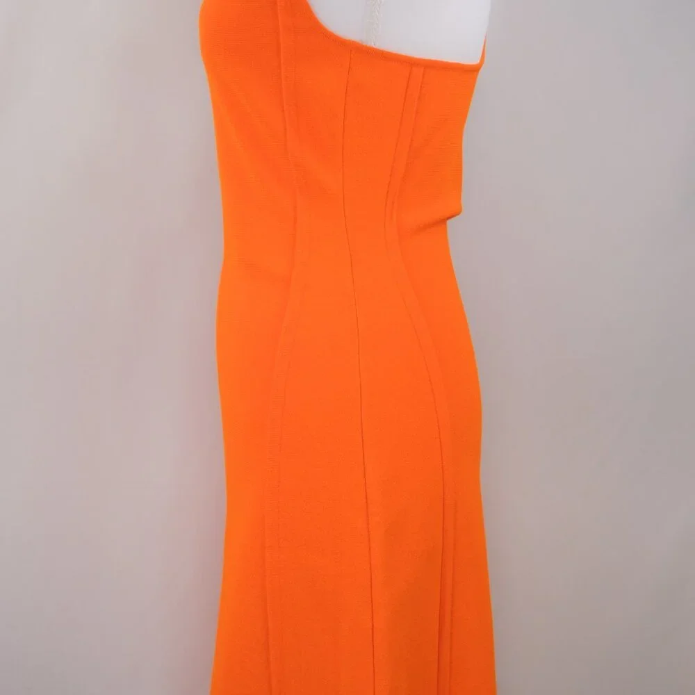 Stella McCartney Sleeveless Compact Knit Minidress, Bright Orange, Small - Picture 7 of 10